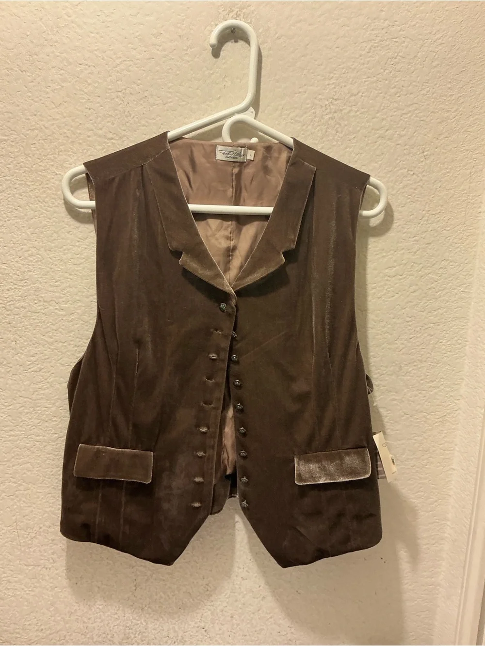 NWT Tasha Polizzi Blush-Taupe Satin-Look Larkin Vest size L